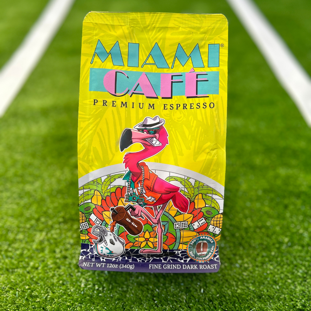 Miami Cafe® X Miami Dolphins Premium Ground Espresso 12 oz